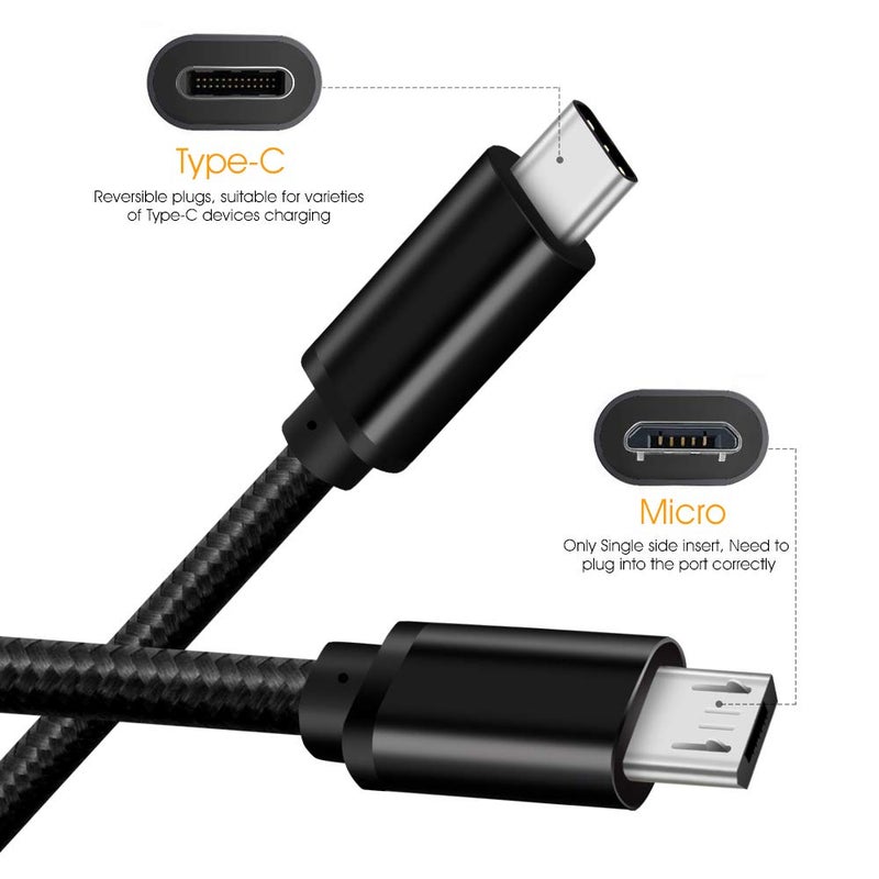 CBUS 6ft Micro USB to USB-C Cable Compatible with Sony Alpha, CyberShot RX1R II, Canon EOS M5/M6/M50, Rebel SL3/SL2/T7/8i, PowerShot G9 X, G1 X, K-S1, Panasonic LUMIX G100 ZS80, ZS70, G7, G80, G85 - Image 4
